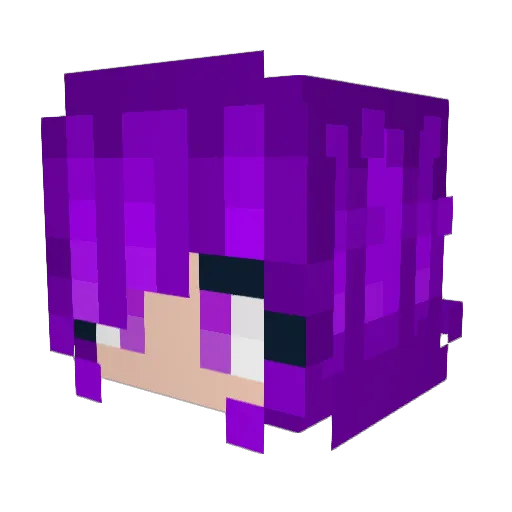 PrincessE16 Minecraft avatar head, 3D render