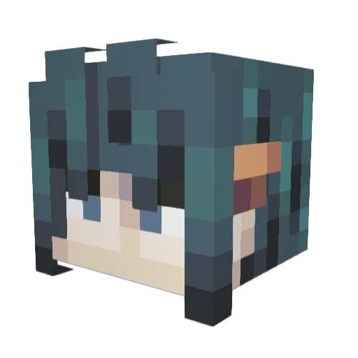 PrincessEGirl Minecraft avatar head, 3D render