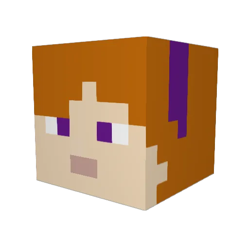 PrincessEmery09 Minecraft avatar head, 3D render