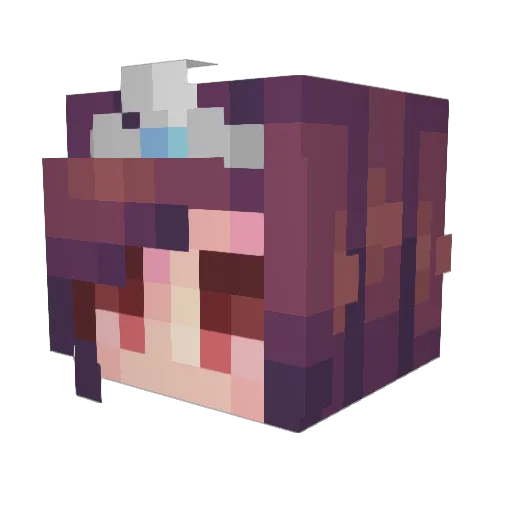 PrincessEvan Minecraft avatar head, 3D render