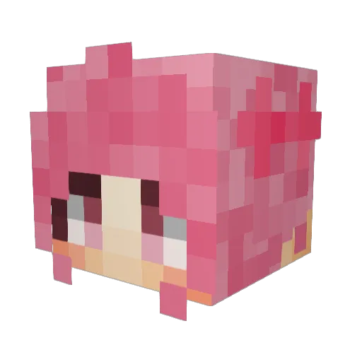 PrincessFionna Minecraft avatar head, 3D render