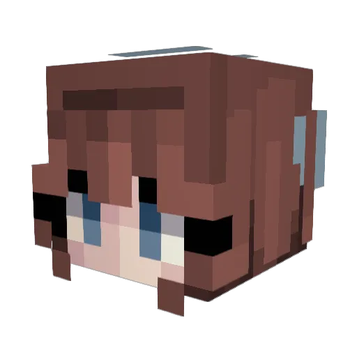 PrincessHelkite Minecraft avatar head, 3D render