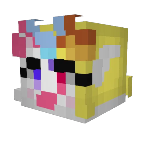 PrincessJB Minecraft avatar head, 3D render