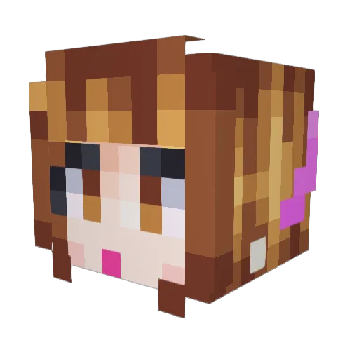 PrincessJaiMe Minecraft avatar head, 3D render