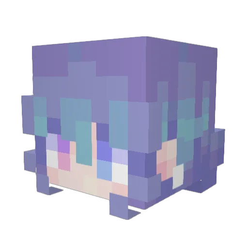 PrincessJaki Minecraft avatar head, 3D render