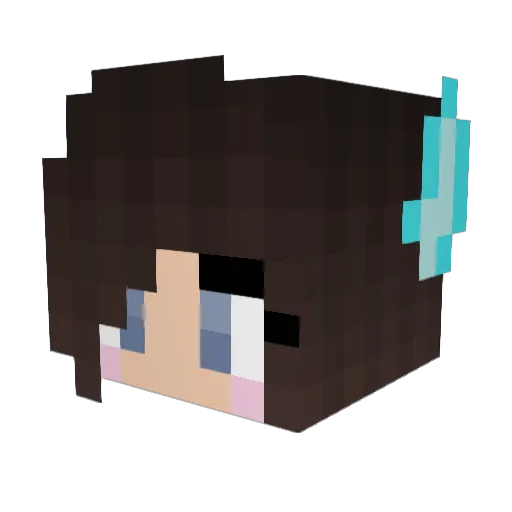 PrincessJazmyn Minecraft avatar head, 3D render