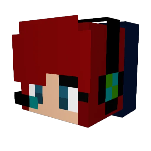 PrincessL Minecraft avatar head, 3D render