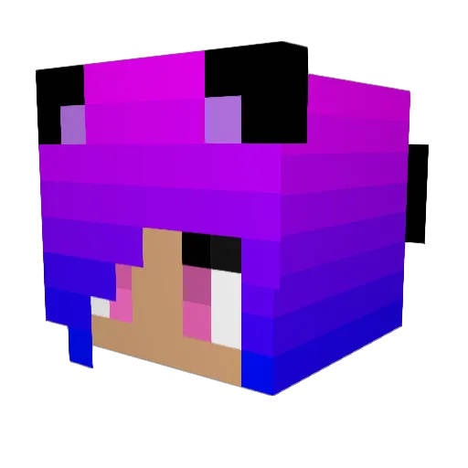 PrincessLienke Minecraft avatar head, 3D render
