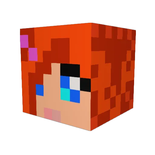 PrincessLillianM Minecraft avatar head, 3D render