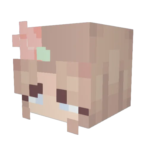 PrincessLiva Minecraft avatar head, 3D render