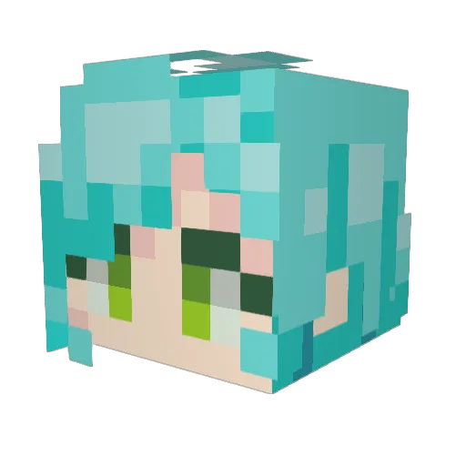 PrincessMarina0 Minecraft avatar head, 3D render