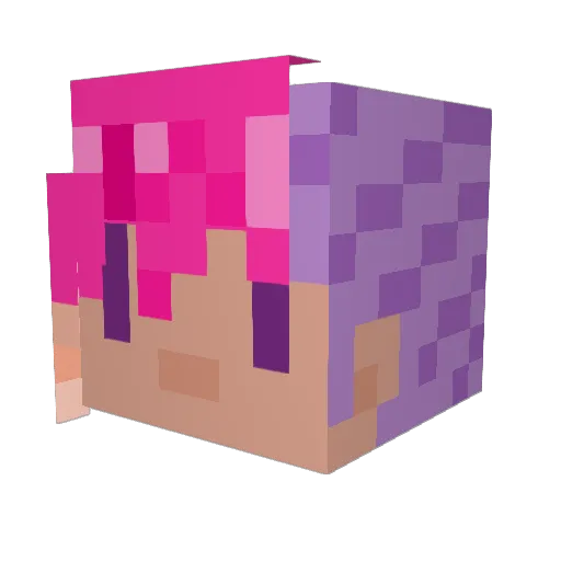 PrincessMatsmat Minecraft avatar head, 3D render