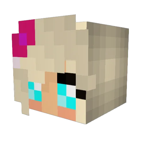 PrincessMerritt Minecraft avatar head, 3D render