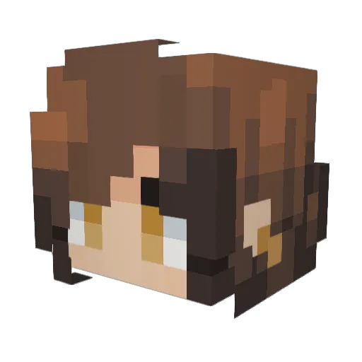 PrincessOceania Minecraft avatar head, 3D render