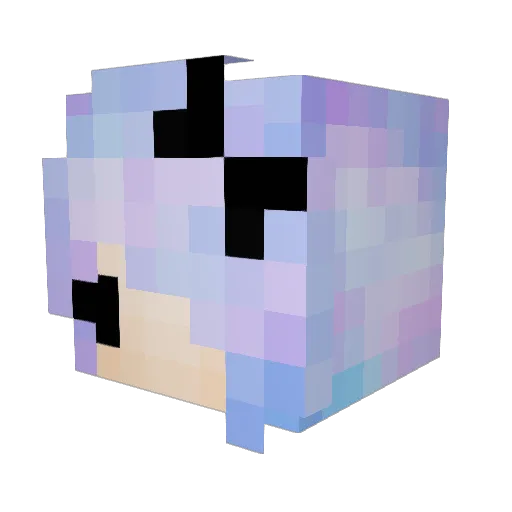 PrincessPeach27 Minecraft avatar head, 3D render