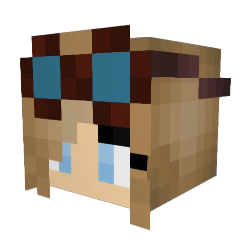 PrincessPeyton Minecraft avatar head, 3D render