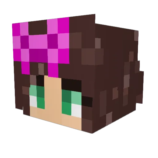 PrincessPrawny Minecraft avatar head, 3D render