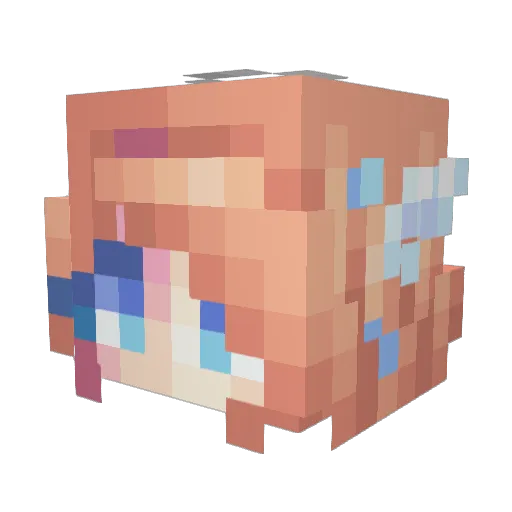 PrincessPreona Minecraft avatar head, 3D render