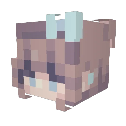 PrincessRoss Minecraft avatar head, 3D render