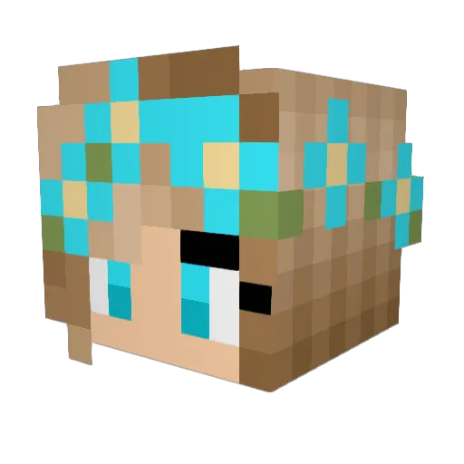 PrincessSara23 Minecraft avatar head, 3D render