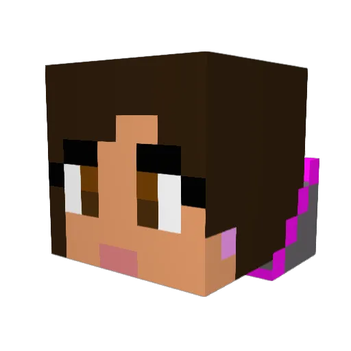 PrincessSugar21 Minecraft avatar head, 3D render