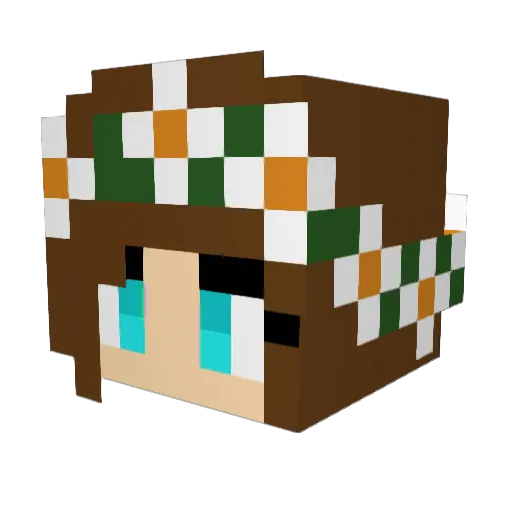 PrincessT_sb Minecraft avatar head, 3D render