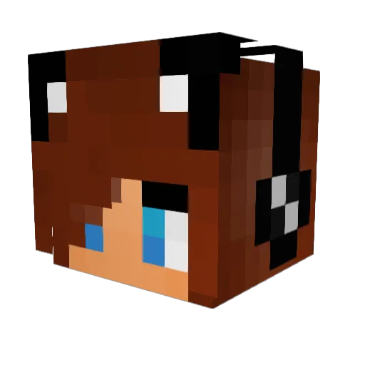 PrincessTsunade Minecraft avatar head, 3D render