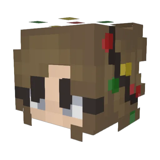 PrincessZ104 Minecraft avatar head, 3D render
