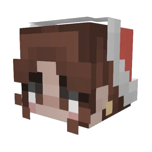 PrincessZargon Minecraft avatar head, 3D render