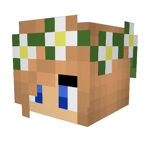 Princess_Albert Minecraft avatar head, 3D render