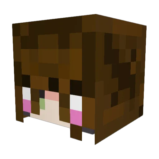Princess_April Minecraft avatar head, 3D render