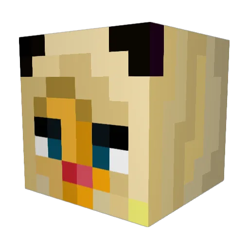 Princess_Atari Minecraft avatar head, 3D render