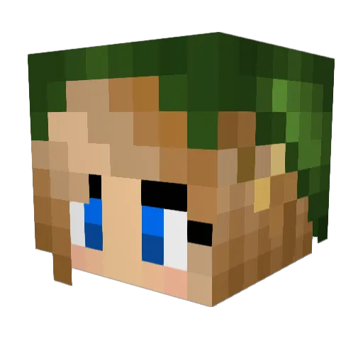 Princess_Ivysaur Minecraft avatar head, 3D render