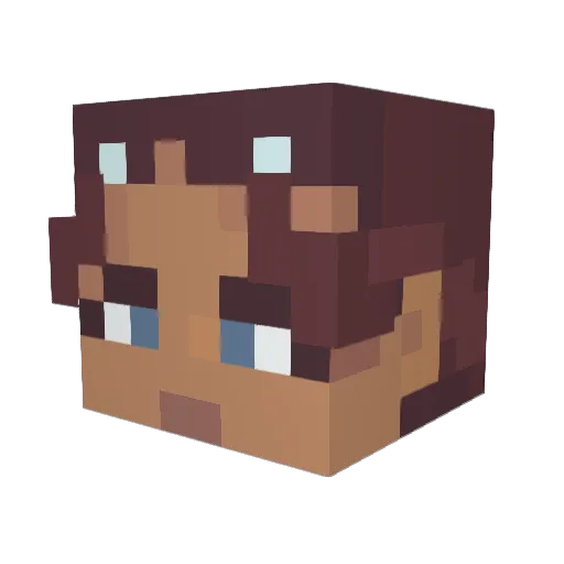 Princess_Kayla_ Minecraft avatar head, 3D render