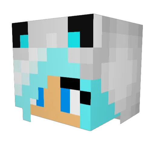 Princess_May Minecraft avatar head, 3D render