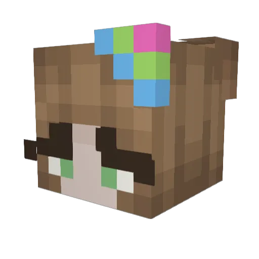 Princess_Psycoz Minecraft avatar head, 3D render