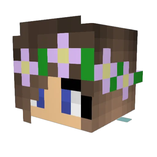 Princess_Sis Minecraft avatar head, 3D render
