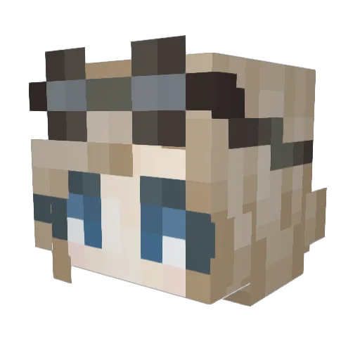 Princess_Tosh Minecraft avatar head, 3D render