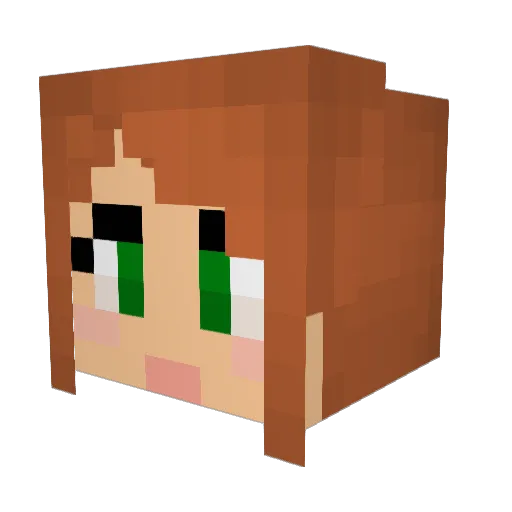 Princesse_Prune Minecraft avatar head, 3D render