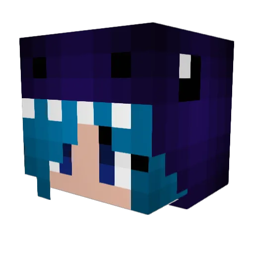 Princesska Minecraft avatar head, 3D render