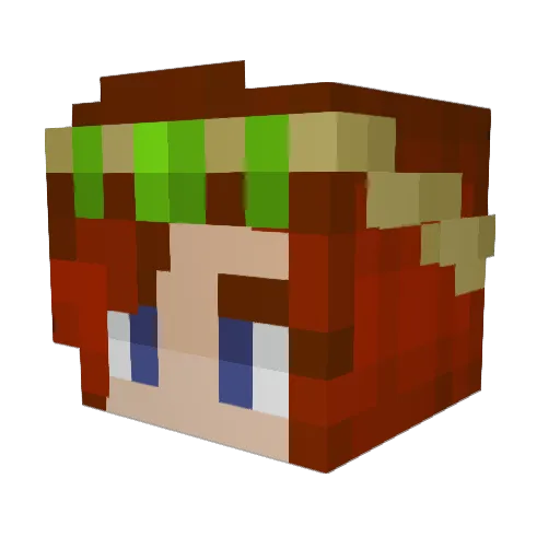 Princessmadi69 Minecraft avatar head, 3D render