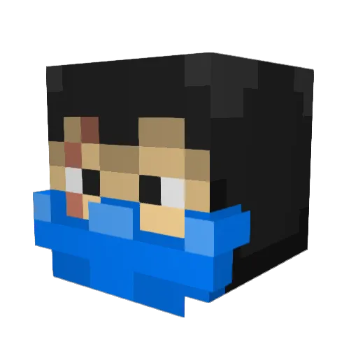 PrincessssBear Minecraft avatar head, 3D render