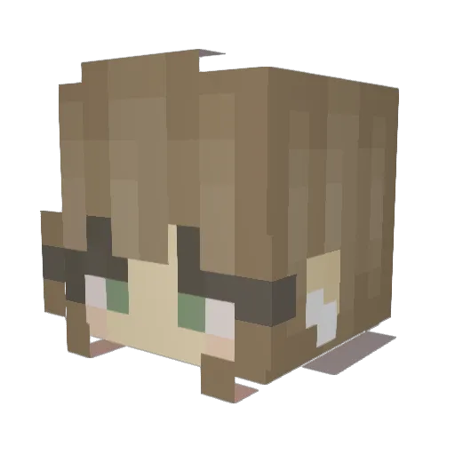 Princesst420 Minecraft avatar head, 3D render