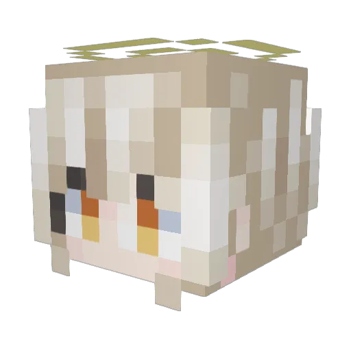 Princessuuuuuuu Minecraft avatar head, 3D render