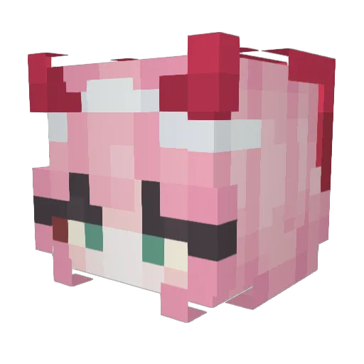 Princessx22 Minecraft avatar head, 3D render