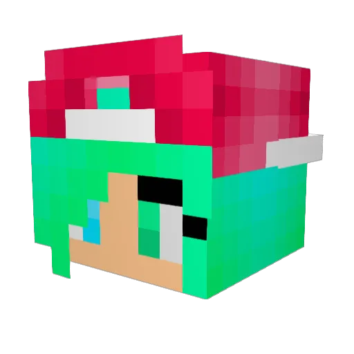 Princest Minecraft avatar head, 3D render
