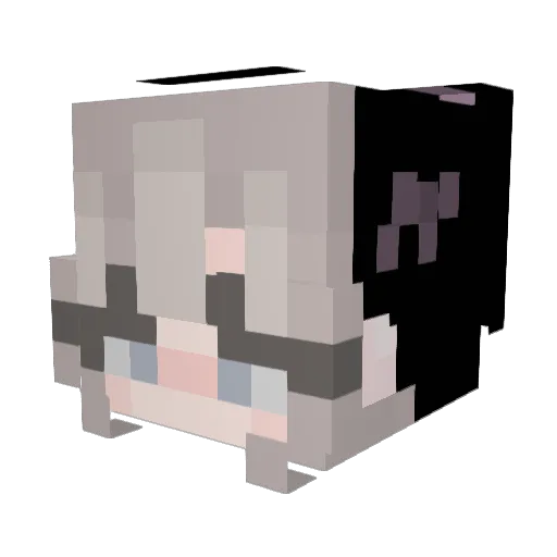 Princiaa Minecraft avatar head, 3D render