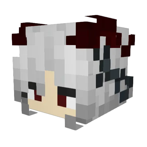 Princiia Minecraft avatar head, 3D render