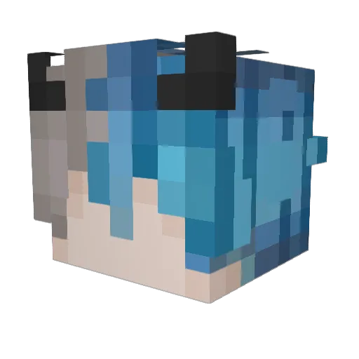 PrincipeAlex_ Minecraft avatar head, 3D render