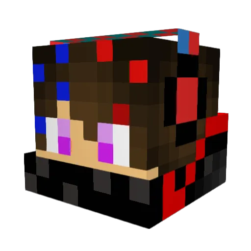 Pringlicious Minecraft avatar head, 3D render